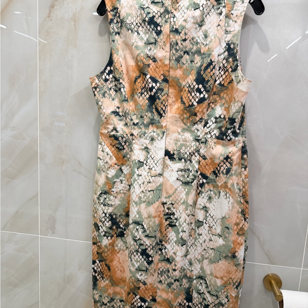 RACHEL Rachel Roy Abstract Print Midi Dress